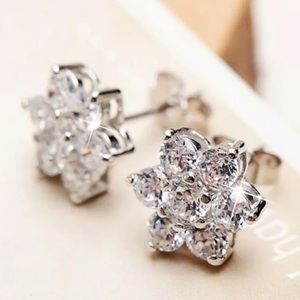 Sterling Silver 925 CZ Stud Earrings